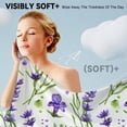 thumbnail image 3 of GZHJMY Beach Towel for Women Girls, Purple Flower Green Vine Bath Towel, Oversized Lightweight Sport Towel, 31x71 Inch, 3 of 7