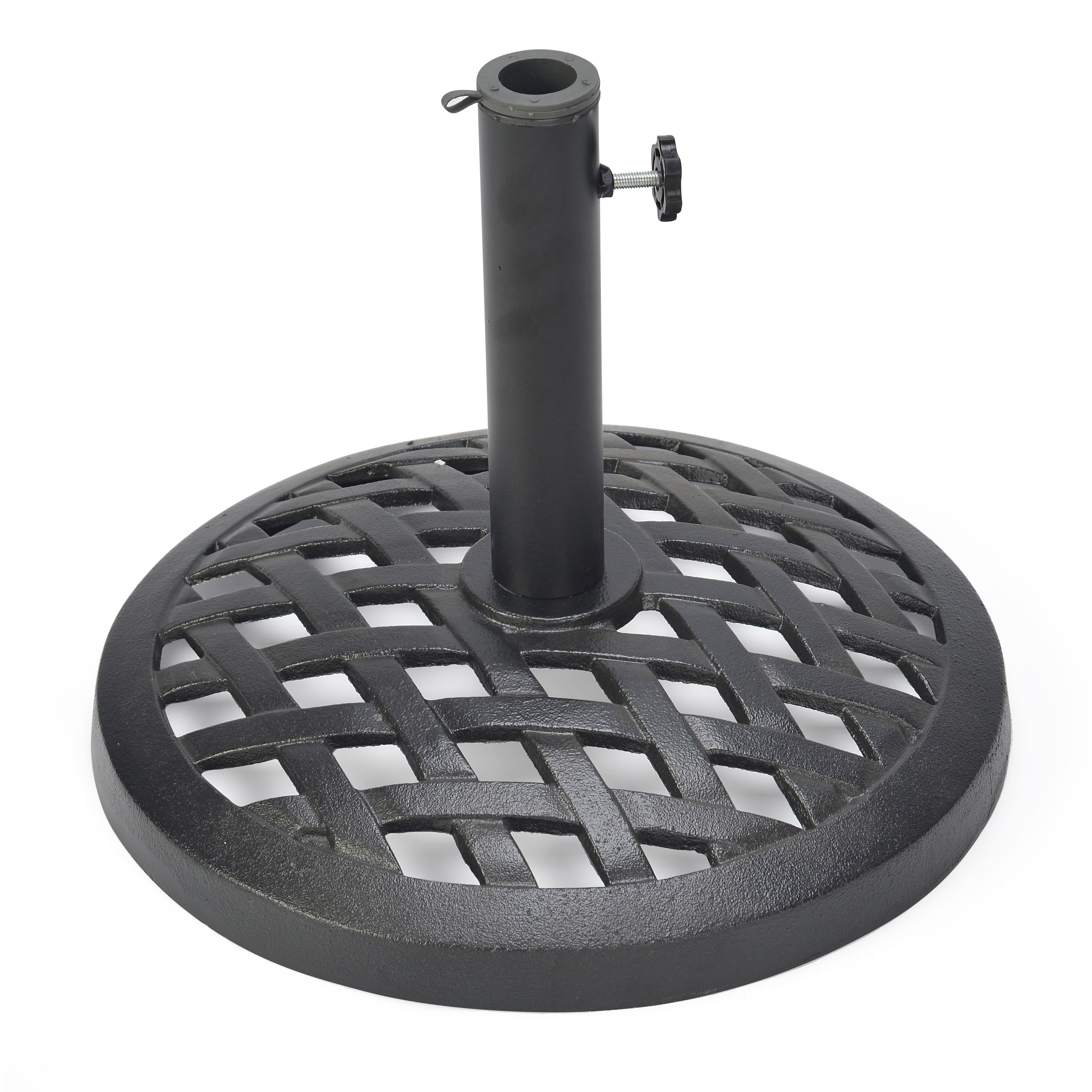 Trademark Innovations  Black Finish Cast Iron 17.7-inch Umbrella Base