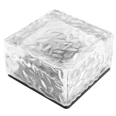 

Solar Floor Tile Light Outside Lawn Lamps Durable Square Ice Block Light for Gardens Stairs Terraces
