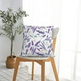 thumbnail image 5 of Yiaed Lavender Flowers Print Pillow Covers Super Soft Decorative Square Throw Pillow Covers Case Cushion Covers for Sofa Couch Bedroom Car Decor（No pillow core）-22"x22", 5 of 7