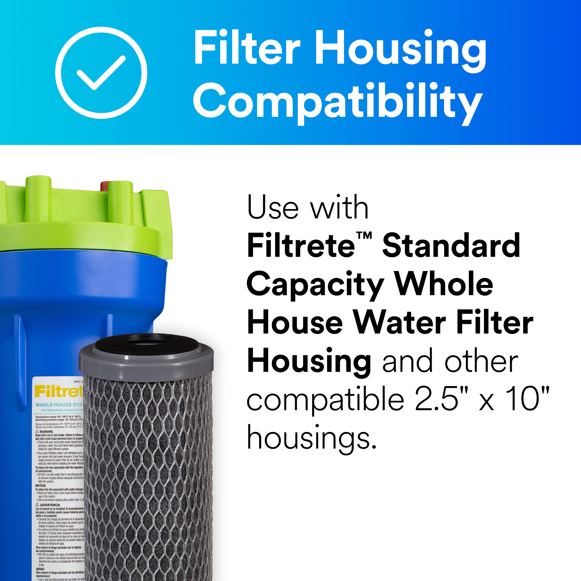 Filtrete™ Standard Capacity Whole House Replacement Carbon Wrap Water Filter 3WH-STDCW-F02 - image 3 of 9