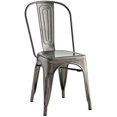 thumbnail image 1 of Hawthorne Collections 18" Modern Metal Dining Chair in Distressed Gunmetal Gray, 1 of 4