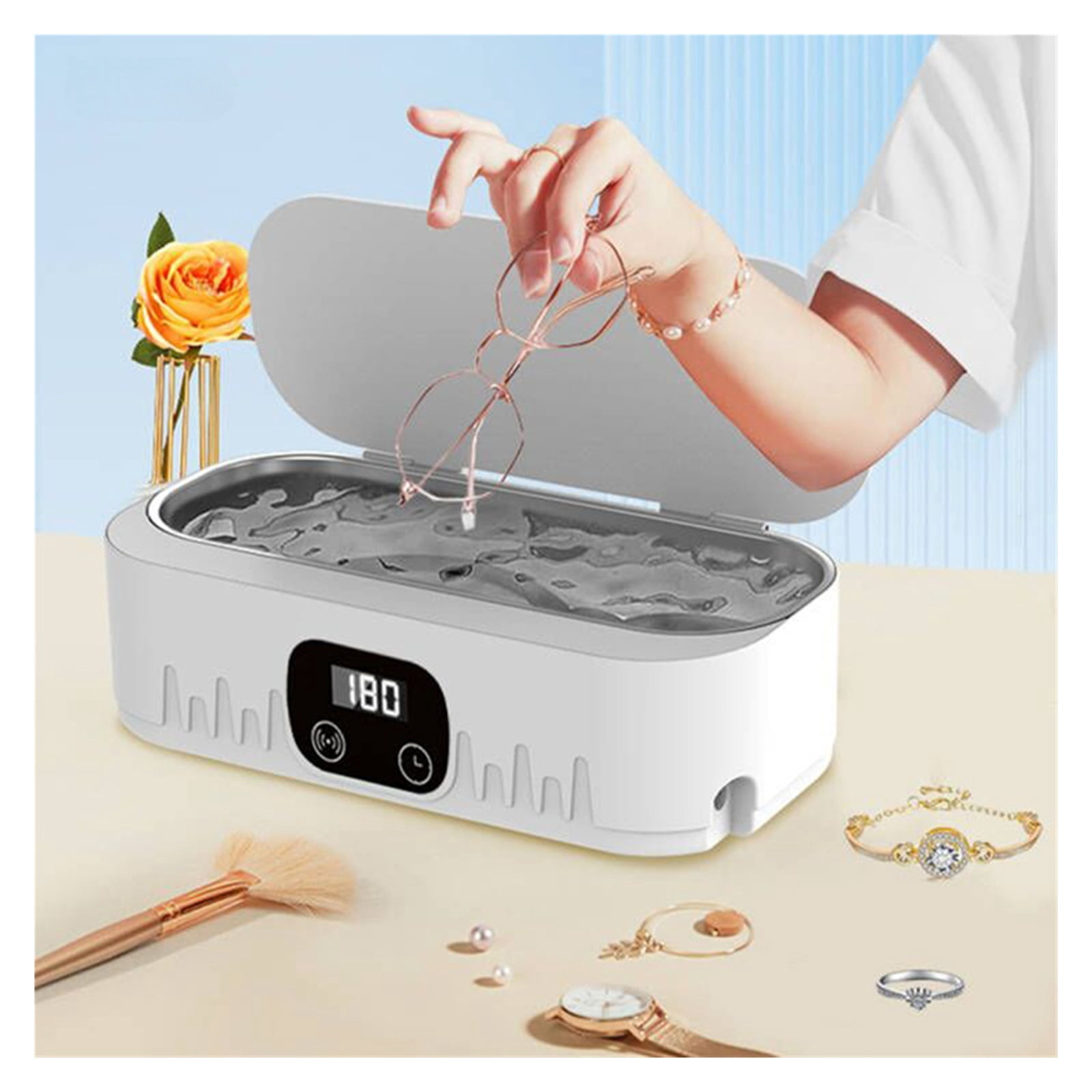 Ultrasonic Cleaners Glasses Cleaning Ultrasonic Jewelry Cleaner Machine High Frequency ,Convenient to Use