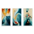 thumbnail image 2 of Designart "Circular Harmony Contemplating Divinity I" Modern Geometric Framed Wall Art Set Of 3 - Turquoise Abstract Frame Gallery Wall Set For Home Decor, 2 of 7