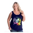 thumbnail image 1 of Normal is Boring - Women's Plus Size Tank Top, up to Size 28 - Space Cat, 1 of 4