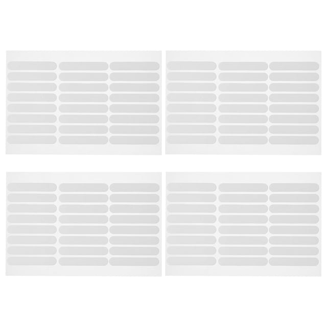 Chok4 Sheets Double-sided Adhesive Tapes White Rectangular for Nail Art Display Traceless