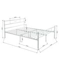 Easy Setup Premium Metal Bed Frame Platform Box Spring with Headboard