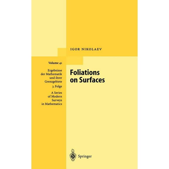 Ergebnisse Der Mathematik Und Ihrer Gren Foliations on Surfaces, Book 41, (Hardcover)