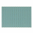 thumbnail image 1 of Mid Century Cutting Board, Vintage Diamond Pattern Argyle Backdrop Geometrical Lattice of Circles, Decorative Tempered Glass Cutting and Serving Board, Small Size, Turquoise Teal, by Ambesonne, 1 of 1