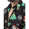 thumbnail image 5 of Gvmfive Mens Christmas Button Down Shirts Xmas Print Long Sleeve Party Holiday Xmas Tops, 5 of 6