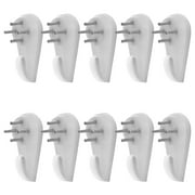 VOSAREA 10pcs Plastic Photo Frame Nails Invisible Wall Hanger Seamless Wall Hook