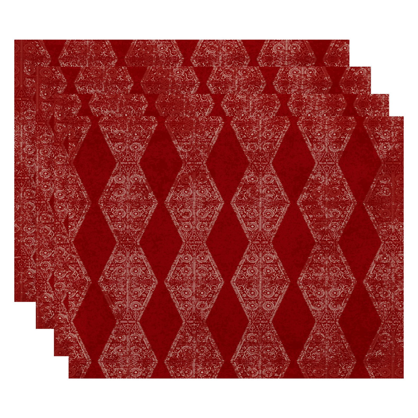 Simply Daisy 18" x 14" Pyramid Stripe Geometric Print Placemats, Set of 4