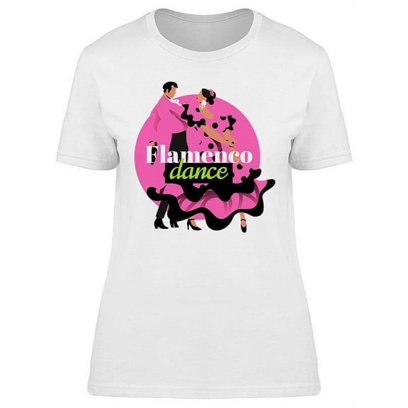 Pink Flamenco Dancers Design T-Shirt Women -Image by Shutterstock, Female XX-Large