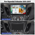 thumbnail image 2 of Radio for Hyundai Veloster 2011-2017, Android 13 Car Stereo with Wireless Carplay Android Auto, 9" Touch Screen Car Radio with Bluetooth, GPS Navigation, WiFi + AHD Backup Camera, 2 of 16