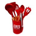thumbnail image 1 of Set de utensilios de cocina de silicona con madera, 10 unidades, color rojo, 1 of 1