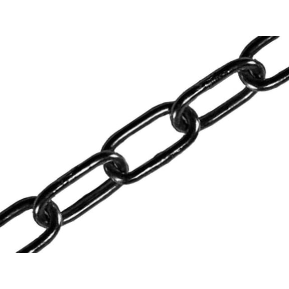 Faithfull - Black Japanned Chain 3.0mm x 2.5m - Max. Load 80kg