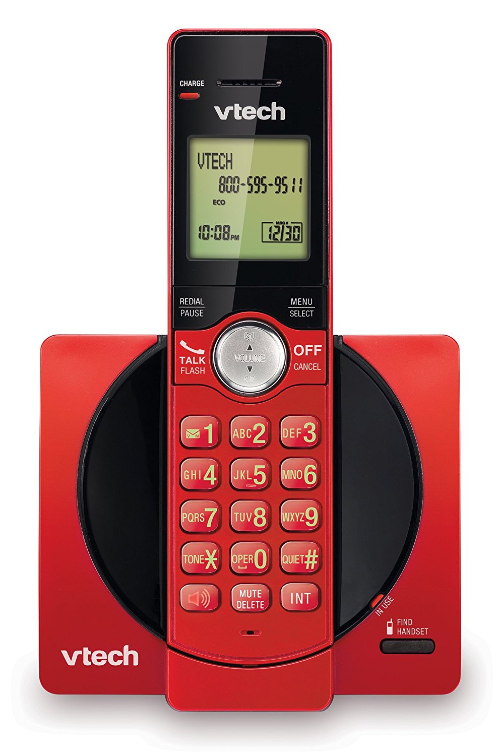 CS691916 DECT 6.0 Cordless Phone with Caller ID Red, Fullduplex