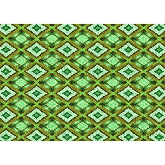 Ahgly Company Machine Washable Indoor Rectangle Transitional Green Area Rugs, 2' x 3'
