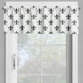 thumbnail image 4 of Ambesonne Fleur De Lis Valance & Curtain, Abstract Lily Dots, 55"x30", Black White, 4 of 6