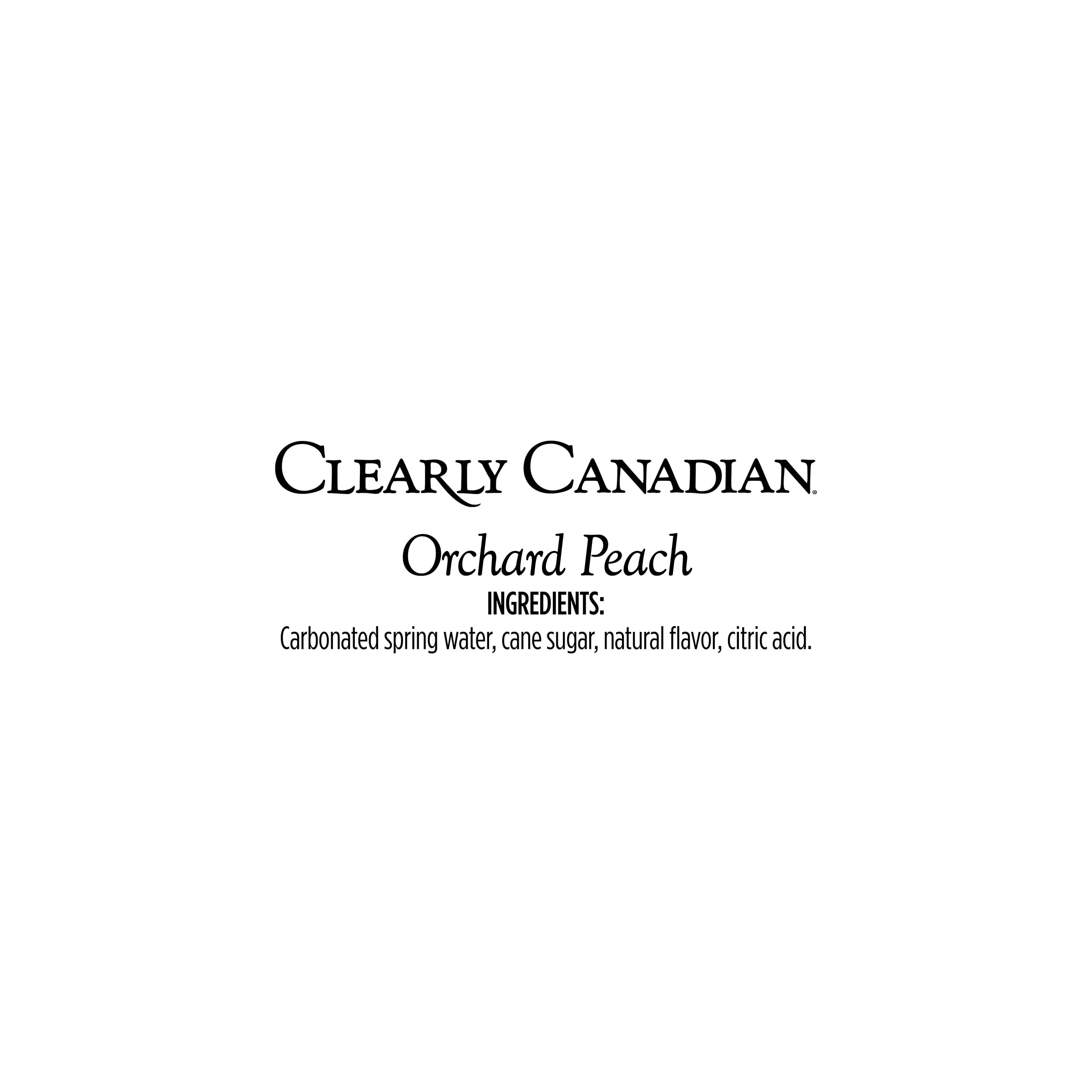 Clearly Canadian Orchard Peach Sparkling Water, 11 fl oz, Pack of 12