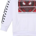 thumbnail image 4 of Marvel Spider-Verse Spider-Man Miles Morales Big Boys Fleece Hoodie White 18-20, 4 of 5