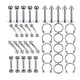 thumbnail image 2 of 40 piezas de anillos de tabique de acero inoxidable de 16 g, anillos para cejas, labios y lengua, joyería para 6 mm, 2 of 9