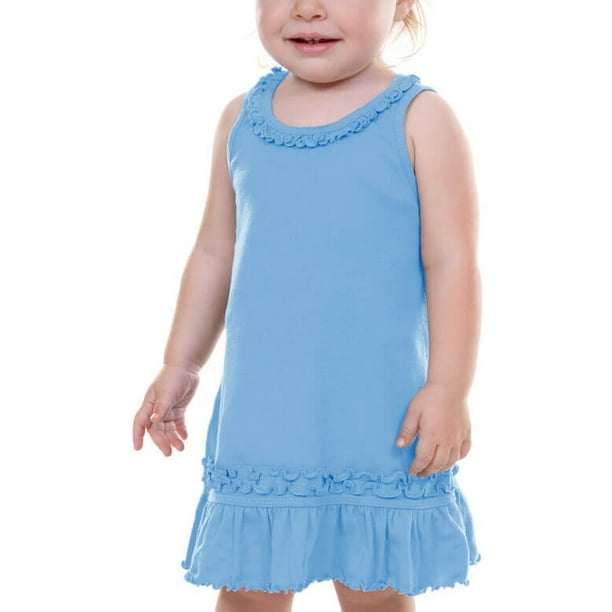 Kavio! Infants Sunflower Dress Blue 24M