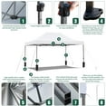 thumbnail image 5 of Erommy 10' x 15' Heavy Duty Outdoor Canopy, Easy up Canopy Tent for Parties with Roller Bag, 4 Sand Bags,White, 5 of 9