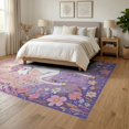 thumbnail image 3 of ODIKA Large Whimsical Pink Unicorn Motif Burst Ombre Gradient Watercolor Foldable Easy Care for Queen Size Bedroom, Under Bed, Master Suite, 3 of 7