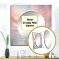 thumbnail image 3 of Designart "Cotton Candy Skies at Sunset III" Landscapes Square Mirror Wall Decor Traditional - Large Pink Square Bathroom Mirror - Square Printed Wall Mirror Art, 3 of 5