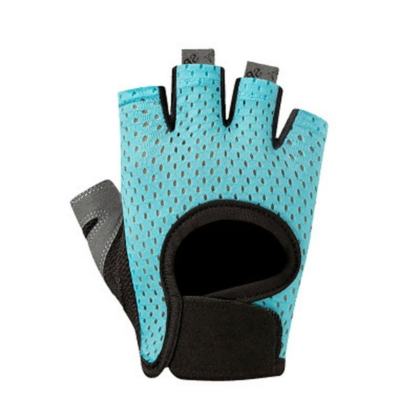Guantes de fitness para mujer, guantes deportivos antideslizantes para hombre, de verano, con palma hueca de medio dedo, protector de muñeca, equipo de entrenamiento, ejercicio de yoga