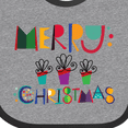 thumbnail image 4 of Inktastic Merry Christmas Holiday Gift Boys or Girls Baby Bib, 4 of 4