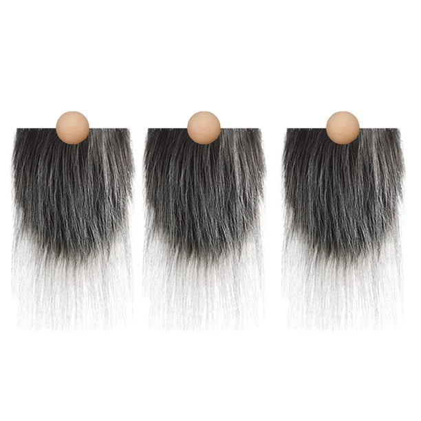 3x de gnomo Bos de madera Adorno de madera Decoración de Estilo A Yuyangstore Barbas de gnomo