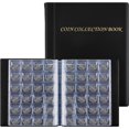 thumbnail image 1 of GHSDFBB Coin Collection Album 20 Pages 480 Pocket Leather Coin Collection Books, Coin Collection Holder for Pence Coin Pocket Albums-Black, 1 of 7