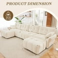 thumbnail image 2 of Tabaray Modular Sectional Sofa,Cloud Sectional Couch with Deep Seat,Modern Modular Couch with Movable Ottoman,Chenille Sofa with Throw Pillows for Living Room,Bedroom (142"-U Shape,Beige), 2 of 8