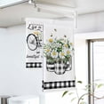 thumbnail image 5 of JOOCAR Kitchen Towels, Black and White Checkered Bike Vase Little Daisy Life is a Beautiful Ride 16x27.5 Inches Kitchen Towels for Kitchen Decor Housewarming Gift Towels Set of 2, 5 of 5