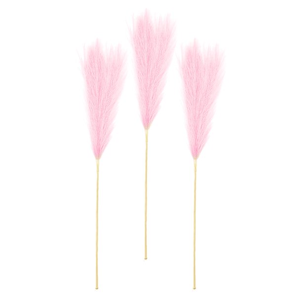 3 arreglos florales de hierba seca artificial para jarrón de piso, ramo de plantas bohemias, flores de caña, hierba sintética para Rosado SM SunniMix Hierba de pampa seca