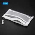 thumbnail image 3 of Uxcell Mesh Zipper Bags, B6 Travel Cases Nylon Makeup Pouches, White 6 Pack, 3 of 5