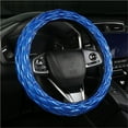 thumbnail image 2 of Embroidered leather diamond grid car steering wheel cover for Four Seasons General Motors, 2 of 3