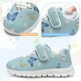 thumbnail image 6 of Psesaysky Butterflies Pattern Blue Velcro Sneakers for Kids Girls Comfortable Durable Sports Shoes Easy to Put on Size 11-15, 6 of 7