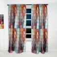 thumbnail image 2 of DESIGN ART Designart '3D Diamond Shaped Geometry in Shades of Blue and Red' Modern Curtain Single Panel 52 in. wide x 63 in. high - 1 Panel 63 Inches, 2 of 5
