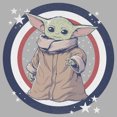 thumbnail image 2 of Boy's Star Wars: The Mandalorian Fourth of July Grogu Circle Graphic Tee Athletic Heather Small, 2 of 5
