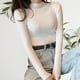 thumbnail image 5 of Suéter de para mujer, jersey básico, medio cuello alto, ropa informal ajustada blanco jinwen Suéter de punto de mujer, 5 of 8