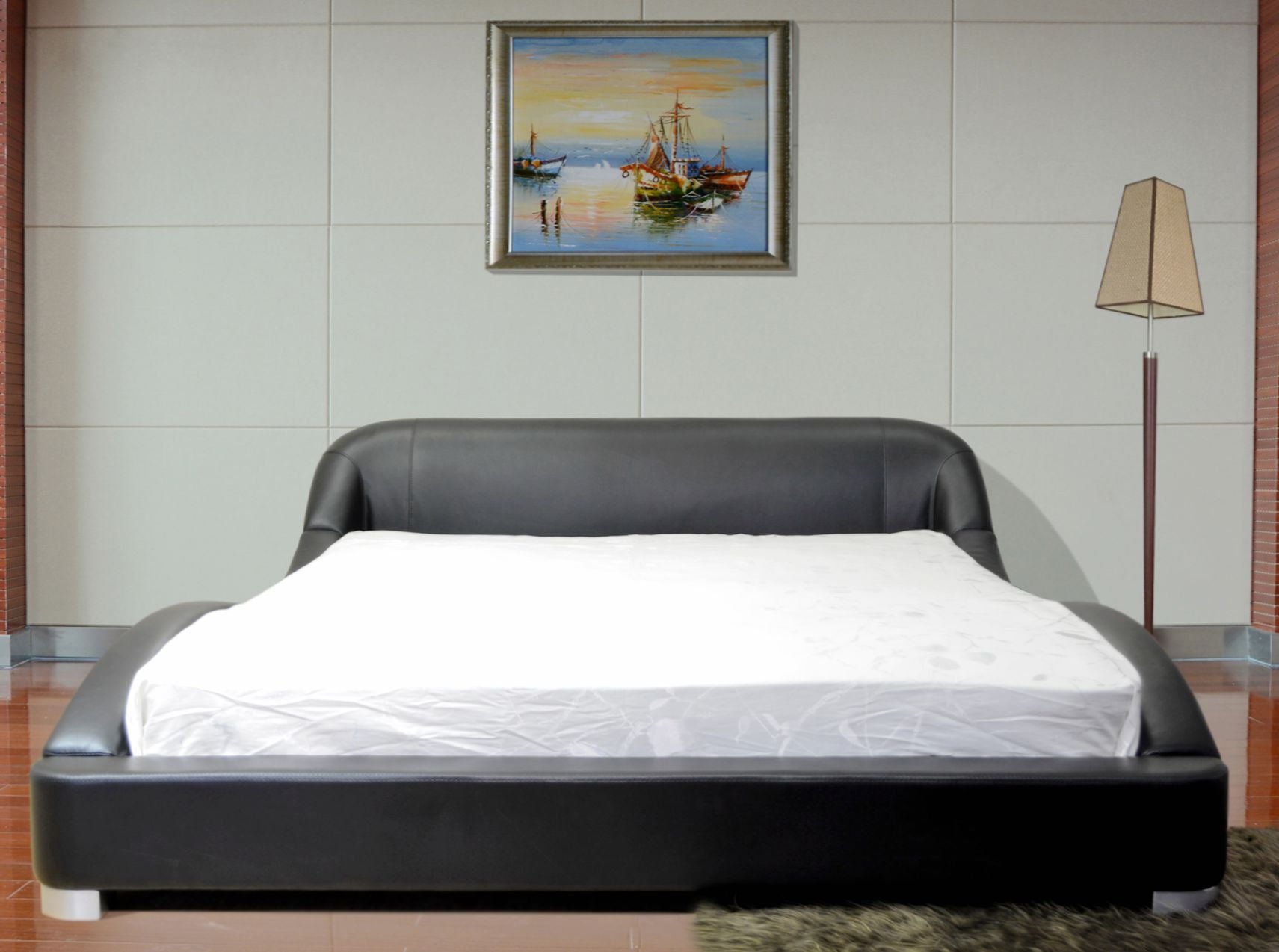 Greatime B1216 Modern Platform Bed, California King, Black