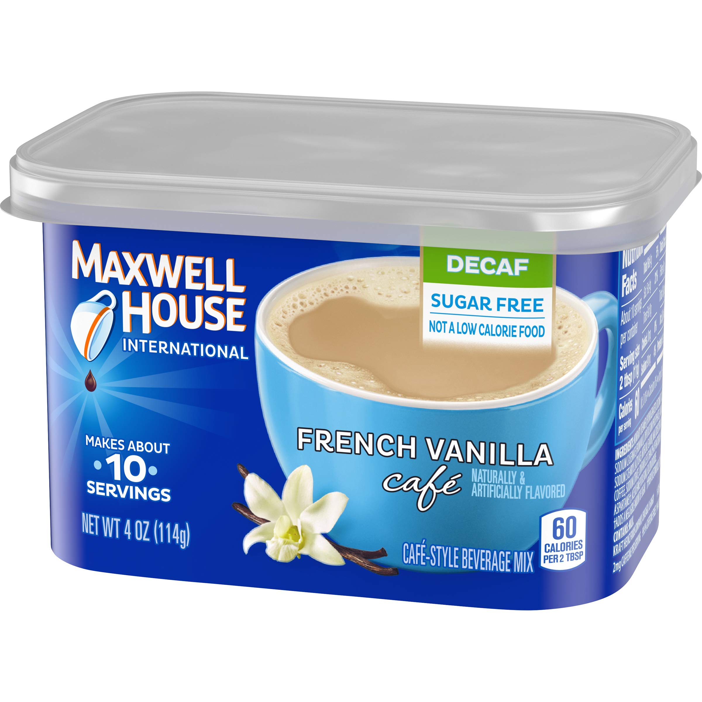 Maxwell House International Sugar-Free French Vanilla Decaffeinated ...