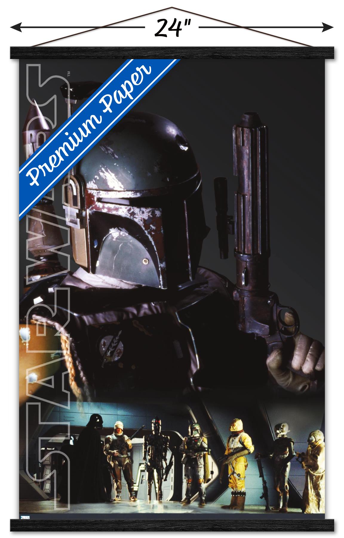 Star Wars: Saga - Bounty Hunters - Collage Wall Poster with Wooden Magnetic Frame, 22.375" x 34"