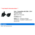 thumbnail image 2 of Horn - Compatible with 2006 - 2014 Hyundai Sonata 2007 2008 2009 2010 2011 2012 2013, 2 of 2