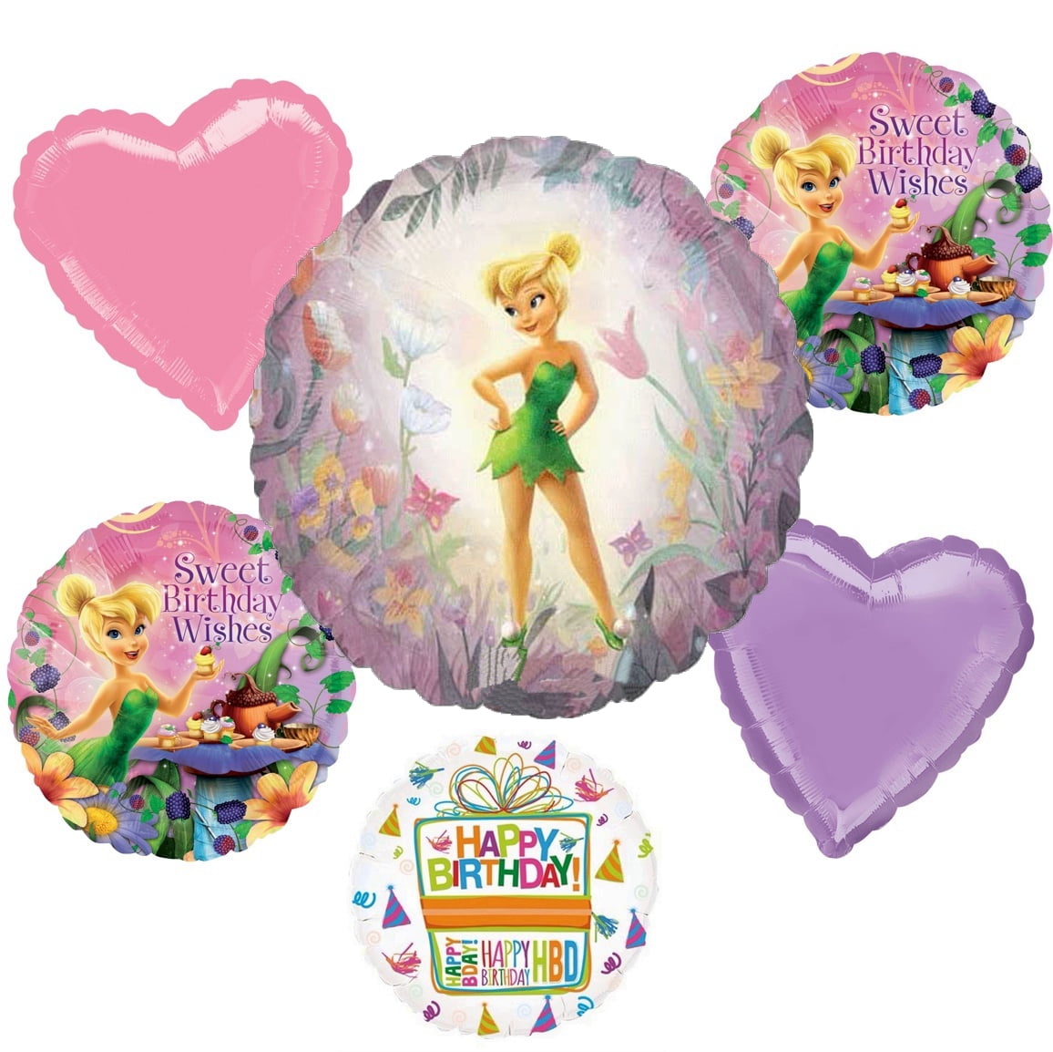 Tinkerbell Birthday Party Supplies and Pixie Dust Balloon Bouquet