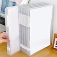 thumbnail image 6 of BAOQIN Portable A4 Transparent Plastic File Box,&nbsp;File Box Paper Organizers Holder&nbsp;For Magazine, Scrapbook, Office School Supplies White 1, 6 of 9