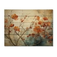 thumbnail image 3 of Designart "Glowing Embers Maple Trees wall art II" Floral Print on Natural Pine Wood, 3 of 5